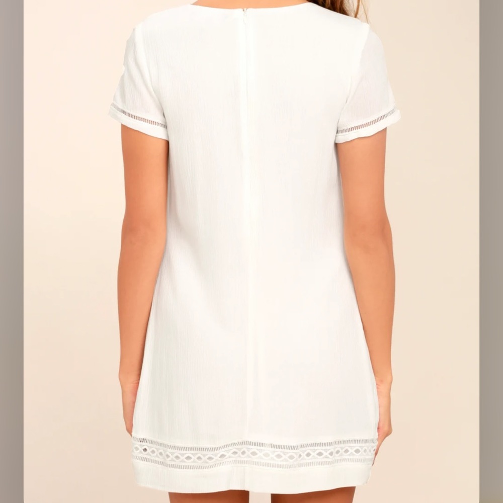 Lulu’s Perfect Time White Shift Dress - Picture 7 of 11